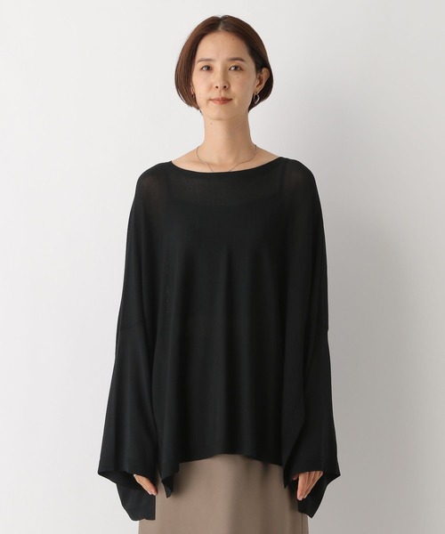 LEPSIM(レプシィム)の「14ゲージポンチョ長袖プルオーバー 133288(ニット/セーター・レディース・ブラック/ブラウン・FREE)」の15枚目の写真