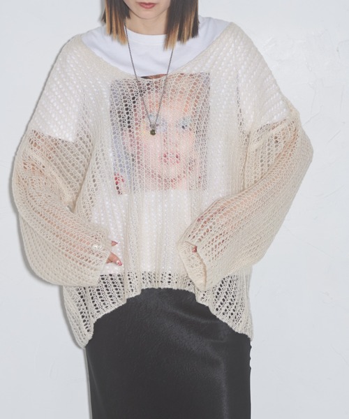 本日タイムSALE✨VONDEL（フォンデル）鍵編みポロニット 本日タイムSALE✨VONDEL（フォンデル）鍵編みポロニット 本日