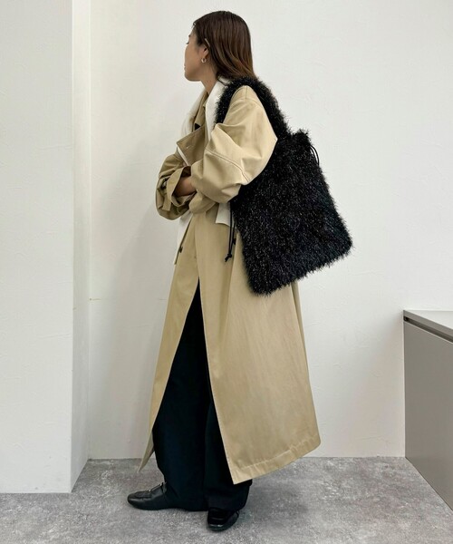 fredy emue（フレディエミュ）の「ラメモコモールドロスト トートバック（トートバッグ・レディース・ライトグレー/ブラック・FREE）」の7枚目の写真