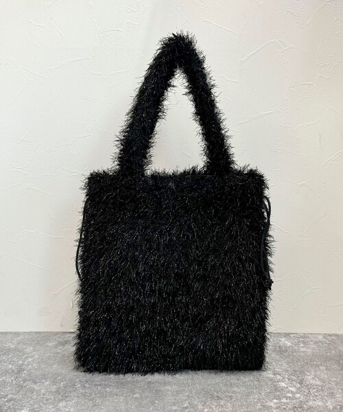 fredy emue（フレディエミュ）の「ラメモコモールドロスト トートバック（トートバッグ・レディース・ライトグレー/ブラック・FREE）」の22枚目の写真