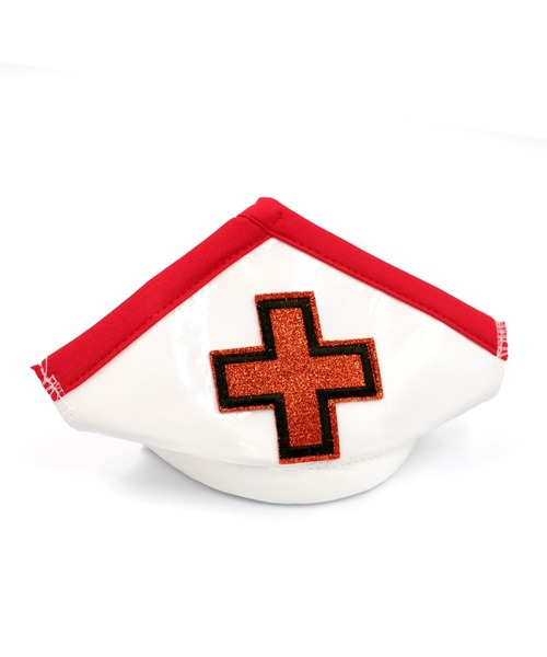 Tika（ティカ）の「コスプレ セクシー ナース デコルテメッシュ切替 レザー パイピング ワンピース 4点セット（コスチューム/パーティーグッズ・レディース・ホワイト×レッド・M）」の11枚目の写真