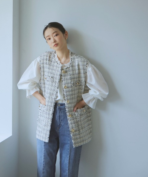 GLOBAL WORK（グローバルワーク）の「MATINEE LINE/洗えるツィードジレ