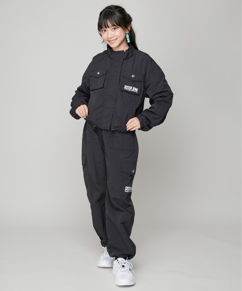 SISTER JENNI(SISTER JENNI)の「【はっ水加工】シャカシャカショート丈ブルゾン(ブルゾン・キッズ・ブラック/サックスブルー・130cm/140cm/150cm/160cm)」の5枚目の写真
