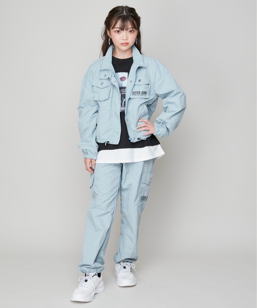 SISTER JENNI(SISTER JENNI)の「【はっ水加工】シャカシャカショート丈ブルゾン(ブルゾン・キッズ・ブラック/サックスブルー・130cm/140cm/150cm/160cm)」の10枚目の写真