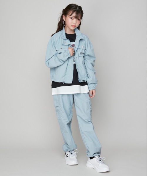 SISTER JENNI(SISTER JENNI)の「【はっ水加工】シャカシャカショート丈ブルゾン(ブルゾン・キッズ・ブラック/サックスブルー・130cm/140cm/150cm/160cm)」の11枚目の写真