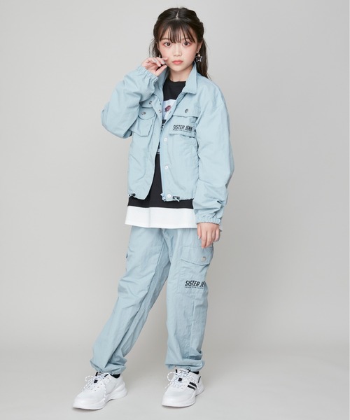 SISTER JENNI(SISTER JENNI)の「【はっ水加工】シャカシャカショート丈ブルゾン(ブルゾン・キッズ・ブラック/サックスブルー・130cm/140cm/150cm/160cm)」の12枚目の写真