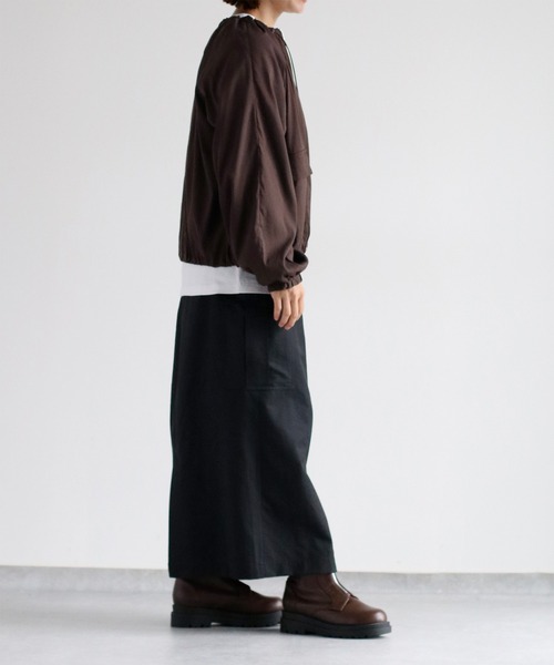 cepo（セポ）の「ネックドロストギャザージャケット（ブルゾン・レディース・ブラウン/ブラック・M）」の15枚目の写真