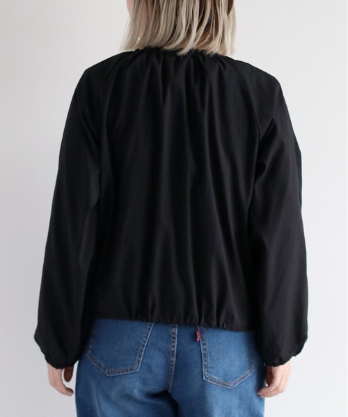 cepo（セポ）の「ネックドロストギャザージャケット（ブルゾン・レディース・ブラウン/ブラック・M）」の19枚目の写真