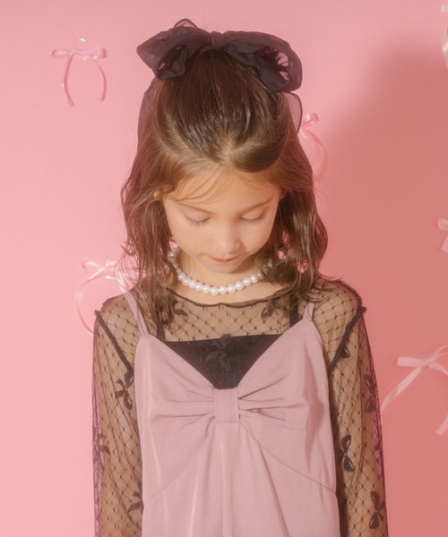 URBAN CHERRY(アーバンチェリー)の「【CHIPIE/シピ】ドットリボンレーストップス(Tシャツ/カットソー・キッズ・ピンク/ホワイト/ブラック・130cm/120cm/150cm/140cm/110cm)」の21枚目の写真