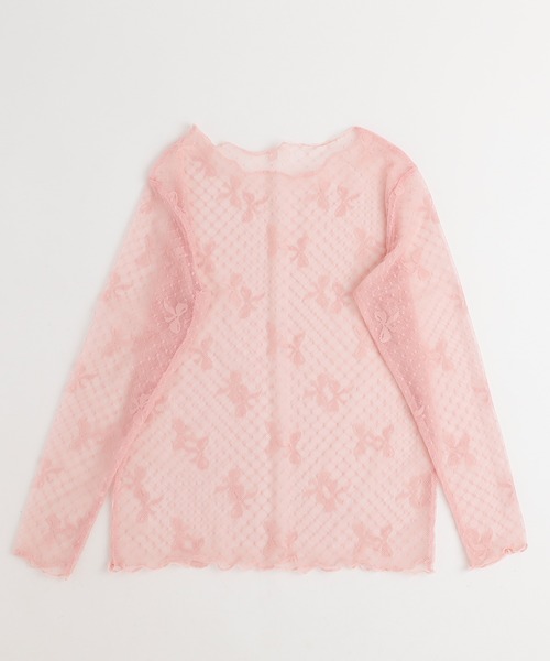 URBAN CHERRY(アーバンチェリー)の「【CHIPIE/シピ】ドットリボンレーストップス(Tシャツ/カットソー・キッズ・ピンク/ホワイト/ブラック・130cm/120cm/150cm/140cm/110cm)」の18枚目の写真