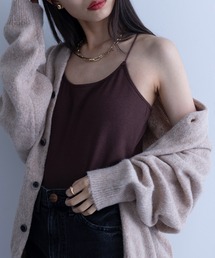 【MAISON BREEZE】クロスストラップ カップインリブキャミソール