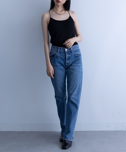 MAISON BREEZE(メゾンブリーズ)の「【MAISON BREEZE】クロスストラップ カップインリブキャミソール(キャミソール・レディース・ブラック/グレー/ホワイト/ブラウン・S/M)」の20枚目の写真