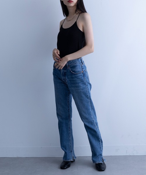 MAISON BREEZE(メゾンブリーズ)の「【MAISON BREEZE】クロスストラップ カップインリブキャミソール(キャミソール・レディース・ブラック/グレー/ホワイト/ブラウン・S/M)」の22枚目の写真