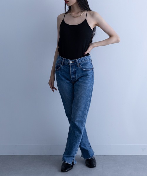 MAISON BREEZE(メゾンブリーズ)の「【MAISON BREEZE】クロスストラップ カップインリブキャミソール(キャミソール・レディース・ブラック/グレー/ホワイト/ブラウン・S/M)」の21枚目の写真