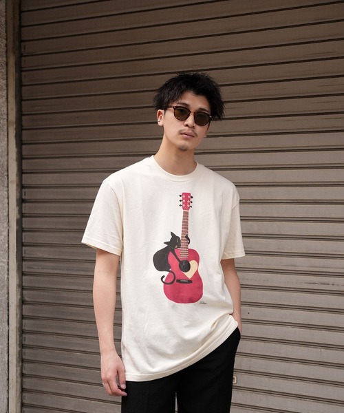 INTERPLAY（インタープレイ）の「【INTERPLAY x TAKERU】Acoustic Meow Tee Shirt(UINISEX)（Tシャツ/カットソー・メンズ・ブラック/クリーム・MEDIUM/LARGE）」の15枚目の写真