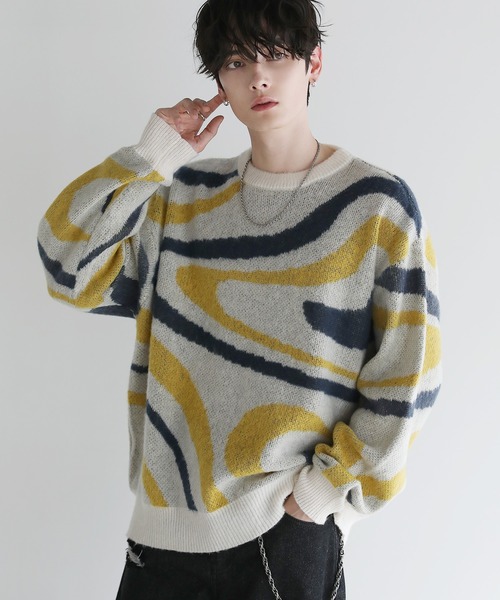 ASTRONOMY/Buyer's Select/マーブルモヘアライク起毛クルーニット