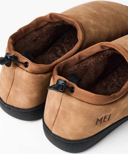 MEI(メイ)の「【 MEI / メイ 】 メンズ モックシューズ ムートン バブーシュ スリッポン(スリッポン・メンズ・ブラック/ブラウン・L/M/S)」の14枚目の写真