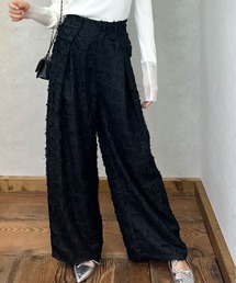 フリンジチェッククロスタックパンツ