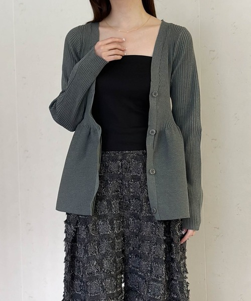 Per sist ence(パーシエンス)の「フリンジチェッククロスタックパンツ(その他パンツ・レディース・ブラック/チャコールグレー/ベージュ/ホワイト×ブラック・FREE)」の13枚目の写真