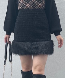 NOMAE | 裾ファー台形スカート(スカート)
