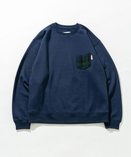 URBAN RESEARCH Sonny Label（アーバンリサーチサニーレーベル）の「ハリスツイードポケット裏起毛スウェット（スウェット・メンズ・バーガンディー/ネイビー/オフホワイト/チャコールグレー・MEDIUM/LARGE/X-LARGE）」の3枚目の写真