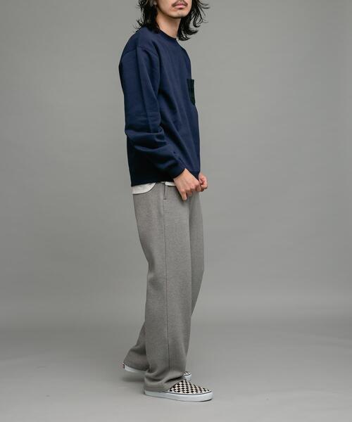 URBAN RESEARCH Sonny Label（アーバンリサーチサニーレーベル）の「ハリスツイードポケット裏起毛スウェット（スウェット・メンズ・バーガンディー/ネイビー/オフホワイト/チャコールグレー・MEDIUM/LARGE/X-LARGE）」の5枚目の写真