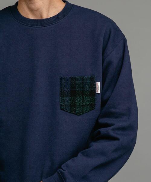 URBAN RESEARCH Sonny Label（アーバンリサーチサニーレーベル）の「ハリスツイードポケット裏起毛スウェット（スウェット・メンズ・バーガンディー/ネイビー/オフホワイト/チャコールグレー・MEDIUM/LARGE/X-LARGE）」の6枚目の写真