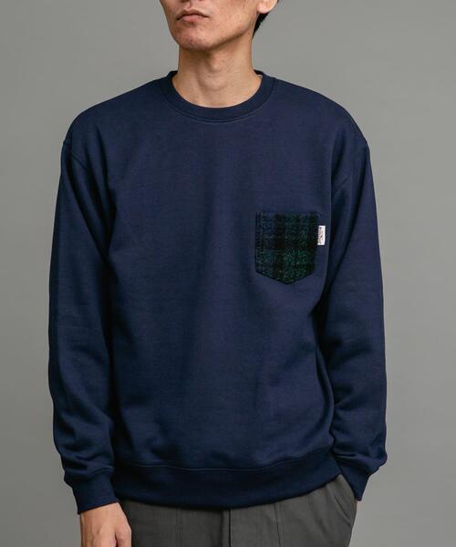 URBAN RESEARCH Sonny Label（アーバンリサーチサニーレーベル）の「ハリスツイードポケット裏起毛スウェット（スウェット・メンズ・バーガンディー/ネイビー/オフホワイト/チャコールグレー・MEDIUM/LARGE/X-LARGE）」の7枚目の写真