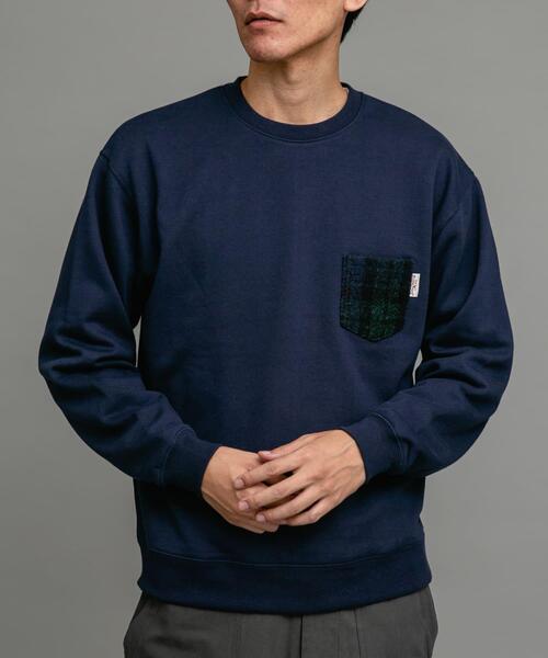 URBAN RESEARCH Sonny Label（アーバンリサーチサニーレーベル）の「ハリスツイードポケット裏起毛スウェット（スウェット・メンズ・バーガンディー/ネイビー/オフホワイト/チャコールグレー・MEDIUM/LARGE/X-LARGE）」の8枚目の写真