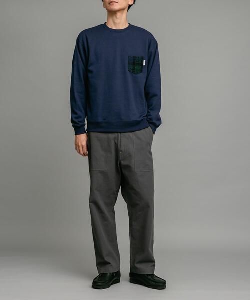URBAN RESEARCH Sonny Label（アーバンリサーチサニーレーベル）の「ハリスツイードポケット裏起毛スウェット（スウェット・メンズ・バーガンディー/ネイビー/オフホワイト/チャコールグレー・MEDIUM/LARGE/X-LARGE）」の10枚目の写真
