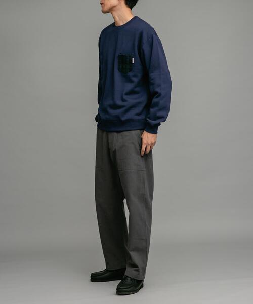 URBAN RESEARCH Sonny Label（アーバンリサーチサニーレーベル）の「ハリスツイードポケット裏起毛スウェット（スウェット・メンズ・バーガンディー/ネイビー/オフホワイト/チャコールグレー・MEDIUM/LARGE/X-LARGE）」の11枚目の写真