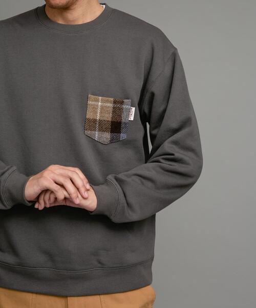 URBAN RESEARCH Sonny Label（アーバンリサーチサニーレーベル）の「ハリスツイードポケット裏起毛スウェット（スウェット・メンズ・バーガンディー/ネイビー/オフホワイト/チャコールグレー・MEDIUM/LARGE/X-LARGE）」の18枚目の写真