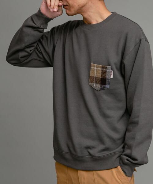 URBAN RESEARCH Sonny Label（アーバンリサーチサニーレーベル）の「ハリスツイードポケット裏起毛スウェット（スウェット・メンズ・バーガンディー/ネイビー/オフホワイト/チャコールグレー・MEDIUM/LARGE/X-LARGE）」の20枚目の写真