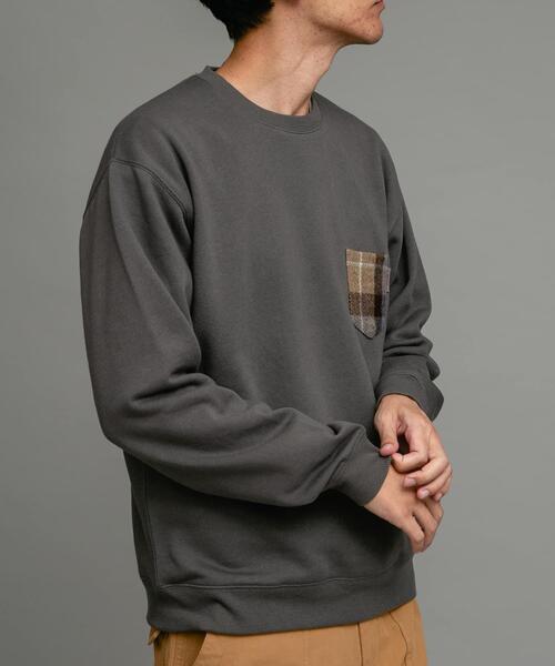 URBAN RESEARCH Sonny Label（アーバンリサーチサニーレーベル）の「ハリスツイードポケット裏起毛スウェット（スウェット・メンズ・バーガンディー/ネイビー/オフホワイト/チャコールグレー・MEDIUM/LARGE/X-LARGE）」の21枚目の写真