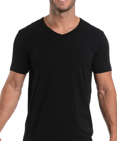 WOOD(ウッド)の「【wood】ウッド/ V-ネック アンダーシャツ(Tシャツ/カットソー・メンズ・ブラック/グリーン/レッド/ホワイト/ネイビー/パープル/グレー/ブルー/オレンジ/イエロー・LARGE/SMALL/MEDIUM)」の3枚目の写真