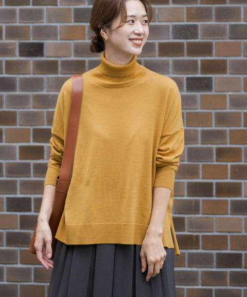 ニット セーター ウォッシャブルウールタートルワイドプルオーバー レディース URBAN RESEARCH DOORS ニット セーター ウォッシャブルウール