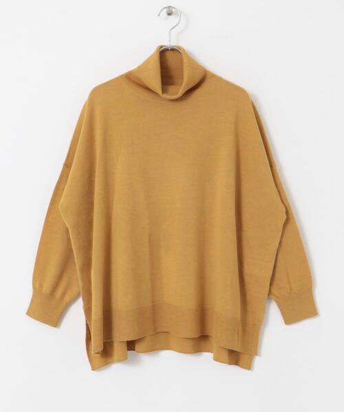 URBAN RESEARCH DOORS(アーバンリサーチドアーズ)の「ウォッシャブルウールタートルワイドプルオーバー(ニット/セーター・レディース・ブラック/イエロー/モカ/グリーン・MEDIUM)」の18枚目の写真