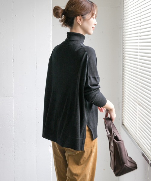 ニット セーター ウォッシャブルウールタートルワイドプルオーバー レディース URBAN RESEARCH DOORS ニット セーター ウォッシャブルウール