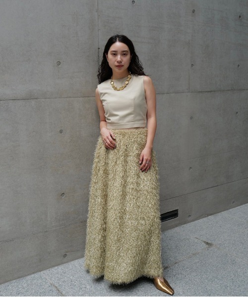 Ameri(アメリ)の「UND FLUFFY SET DRESS(ワンピース・レディース・ブラック/ベージュ・MEDIUM/SMALL)」の17枚目の写真