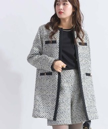 ★新品未使用★PICCIN ピッチン ノーカラーコート PICCIN 「PICCIN」 ノーカラーコート L ネイビー レディース