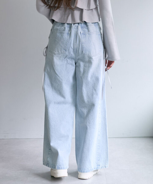 OLIVE des OLIVE（オリーブデオリーブ）の「【SMサイズ展開】サイドレースアップデニムパンツ（その他パンツ・レディース・ブラック/サックスブルー・MEDIUM/SMALL）」の20枚目の写真