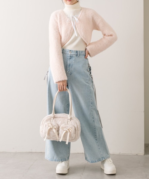 OLIVE des OLIVE（オリーブデオリーブ）の「【SMサイズ展開】サイドレースアップデニムパンツ（その他パンツ・レディース・ブラック/サックスブルー・MEDIUM/SMALL）」の6枚目の写真