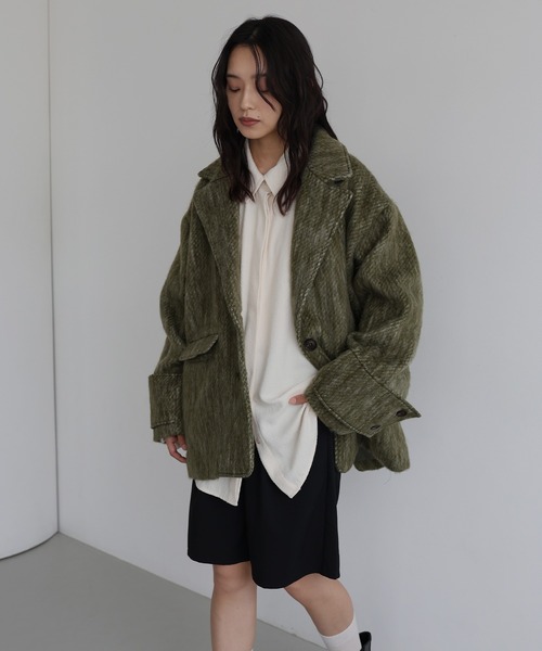 シャギーテーラードコート（ピーコート）｜hellam（へラム）の