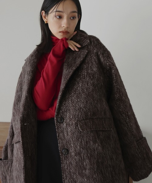 hellan シャギーテーラードコート 10月中旬お届け】シャギーテーラードコート – hellam