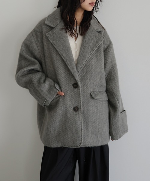 hellam シャギーテーラードコート ピーコート シャギーテーラードコート（ピーコート）｜hellam（へラム）の