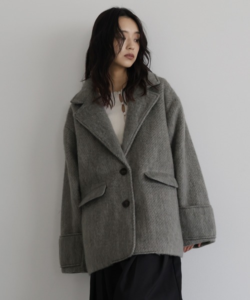 シャギーテーラードコート（ピーコート）｜hellam（へラム）の