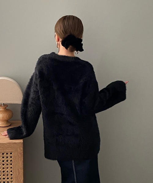 LAULEN(ローレン)の「crew neck shaggy knit /クルーネックシャギー ニット(ニット/セーター・レディース・ブラック/グレー/アイボリー・FREE)」の10枚目の写真