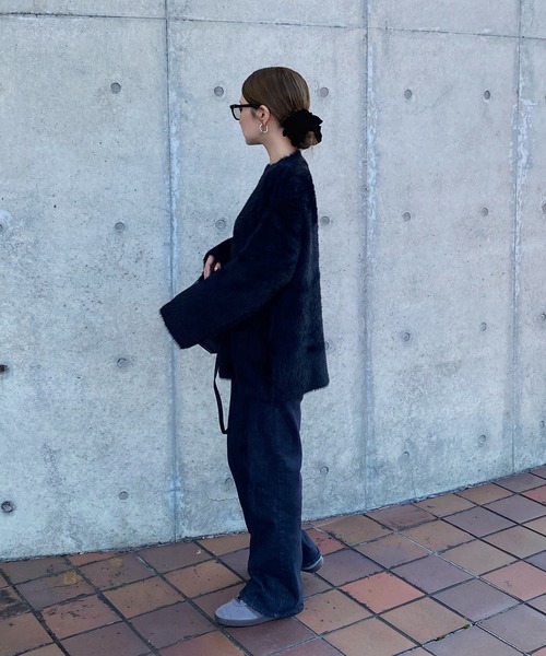 LAULEN(ローレン)の「crew neck shaggy knit /クルーネックシャギー ニット(ニット/セーター・レディース・ブラック/グレー/アイボリー・FREE)」の12枚目の写真