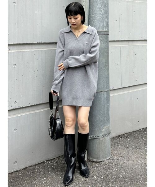 MURUA（ムルーア）の「スキッパーミニワンピース（ワンピース・レディース・ブルー/グレー/ブラック/アイボリー・FREE）」の17枚目の写真