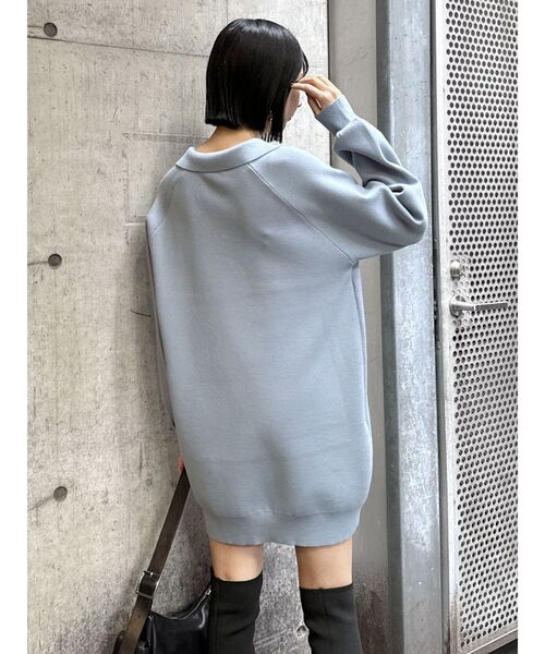 MURUA（ムルーア）の「スキッパーミニワンピース（ワンピース・レディース・ブルー/グレー/ブラック/アイボリー・FREE）」の11枚目の写真